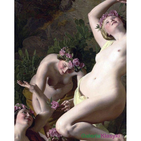 Trzy Gracje z różami - Ferdinand Georg Waldmuller