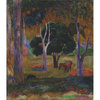 "Krajobraz ze świnią i koniem" - Paul Gauguin