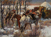 Postój ułanów na śniegu - Wojciech Kossak