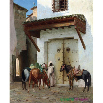 Niewolnik trzymający konie - Jean-Leon Gerome