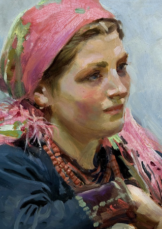 Studium dziewczyny - Aniela Franczakówna - Wojciech Kossak