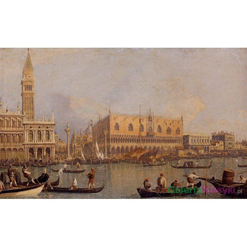 Widok na zamek książęcy w Wenecji - Canaletto