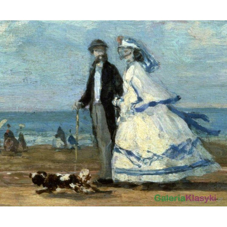 Plaża w trouville - Eugene Boudin