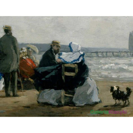 Na plaży - Eugène Louis Boudin