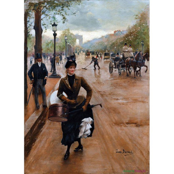 Modystka na Champs Elysees - Jean Beraud