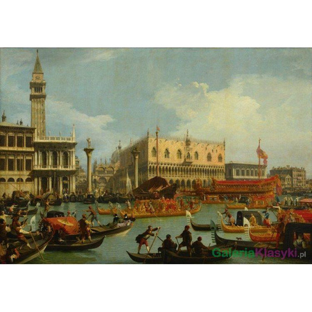 Bucentaur wraca do molo przy Zamku Książęcym - Canaletto