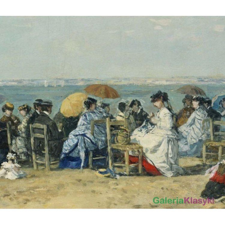 Plaża w Trouville - Eugene Boudin