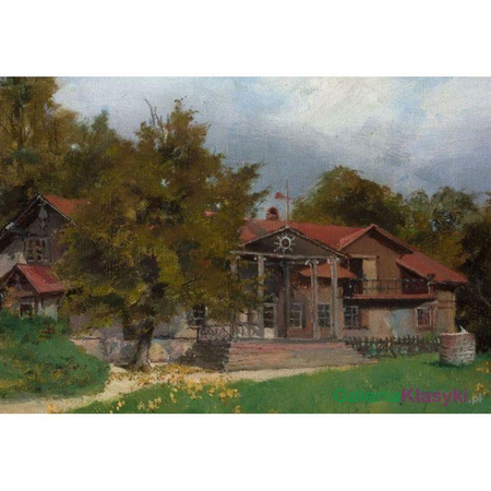 Willa w ogrodzie - Kuklówka - Józef Chełmoński