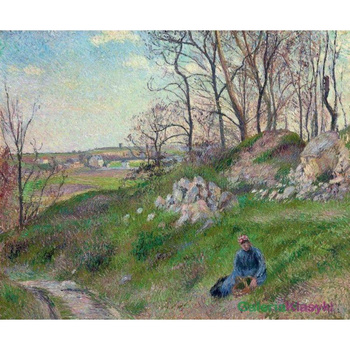 "Kamieniołomy w Le Chou, Pontoise" - Camille Pissarro