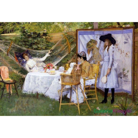 Reprodukcja obrazu: Śniadanie na świeżym powietrzu - William Chase