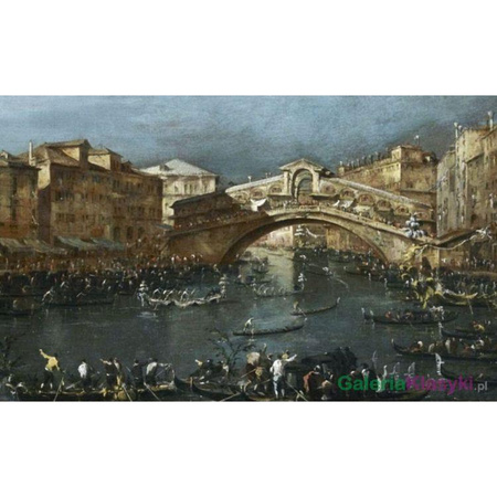 "Regaty pod mostem Rialto" - Francesco Guardi
