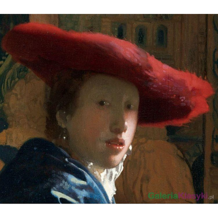 Reprodukcja obrazu: Kobieta z czerwonym kapeluszem - Johannes Vermeer