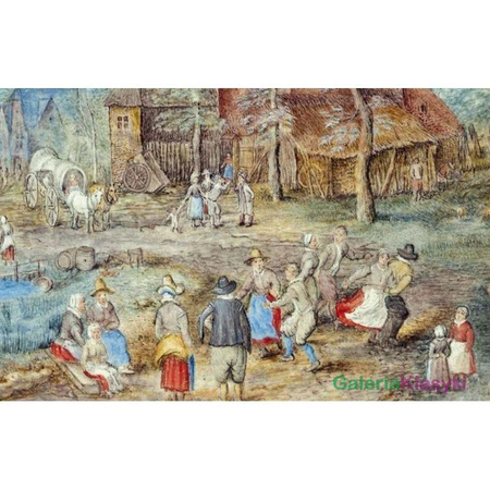 Wieśniacy tańczący nad rzeką - Jan Brueghel Starszy
