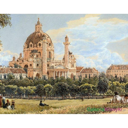 Widok na kościół Karola i Instytut Politechniczny - Rudolf von Alt