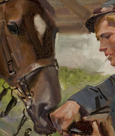 Ułan z koniem - Wojciech Kossak