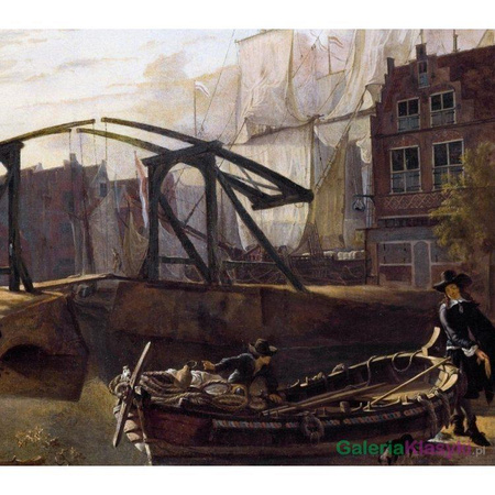 Widok na port w Schiedam - Adam Pynacker