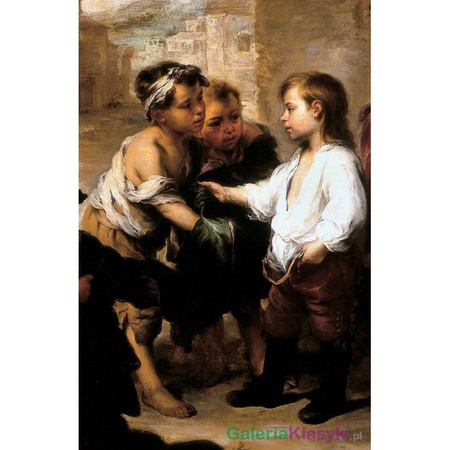 "Święty Tomasz z Villanueva dzielący swe szaty" - Bartolome Esteban Murillo
