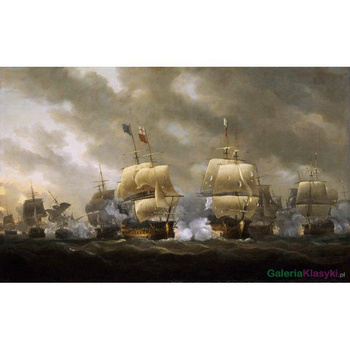 Bitwa w zatoce Quiberon 20 listopad 1759 - Nicholas Pocock