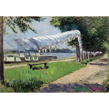 "Pralnia nad brzegiem Sekwany" - Gustave Caillebotte