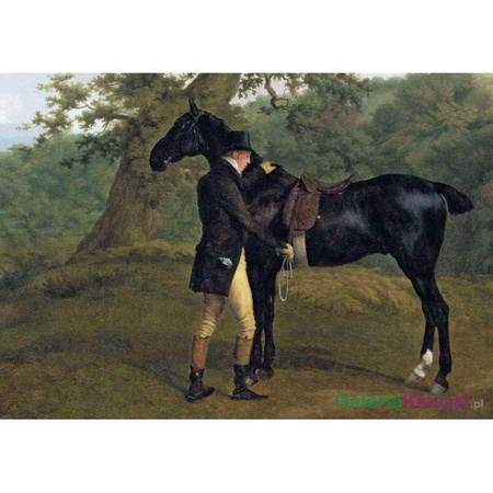 George Irving z czarnym ogierem - Jacques-Laurent Agasse