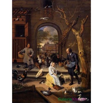 Reprodukcja obrazu: Kurnik - Jan Steen