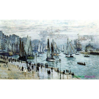 Łodzie rybackie wypływające z portu - Claude Monet