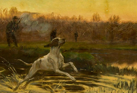 Polowanie na łące - Józef Chełmoński