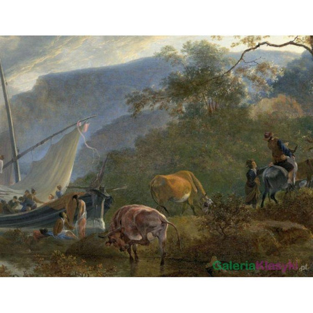 "Southern Hilly Coast with a Sailing Vessel" - Adam Pynacker