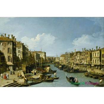 Grand Canal w pobliżu mostu Rialto - Canaletto