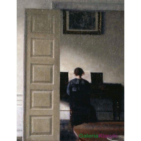 "Ida grająca na pianinie" - Vilhelm Hammershoi