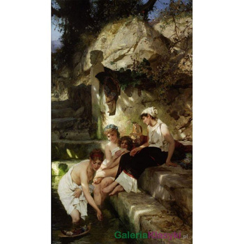 Sielanka rzymska - Przed kąpielą - Henryk Siemiradzki
