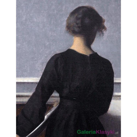 "Młoda kobieta w pokoju" - Vilhelm Hammershoi