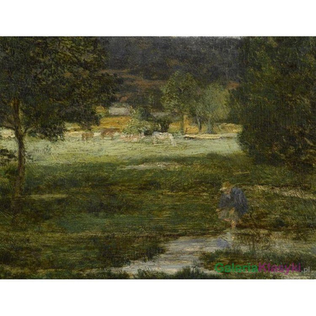 "Zalesiony krajobraz" - Eugene Boudin