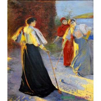 Reprodukcja obrazu: "Gra w krokieta" - Leon Wyczółkowski