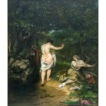 "W kąpieli" - Gustave Courbet