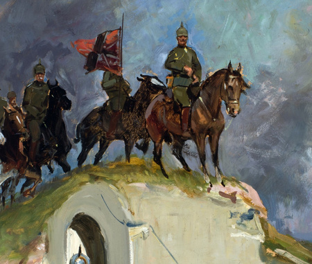 Scena bitwy z I wojny światowej - Wojciech Kossak