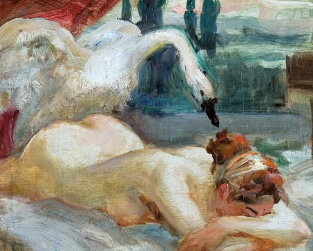 Leda z łabędziem - Wojciech Kossak