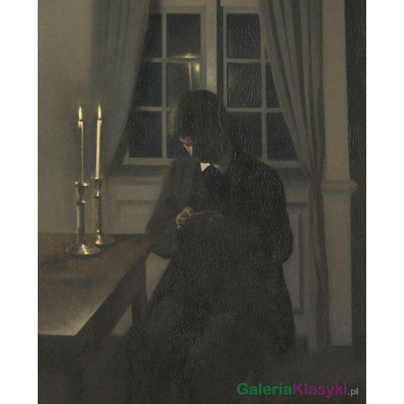 "Kolekcjoner monet" - Vilhelm Hammershoi