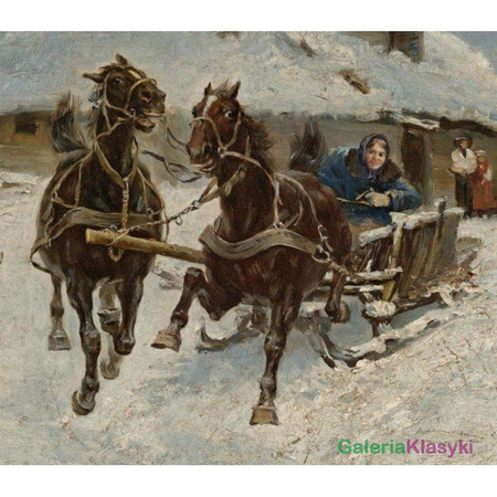 Przejażdżka trojką - Alfred Kowalski-Wierusz