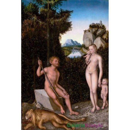 "Faun z rodziną przy zabitym lwie" - Lukas Cranach Starszy