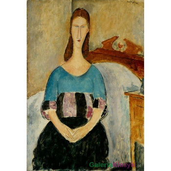 "Jeanne Hebuterne - portret siedzący" - Amedeo Modigliani
