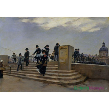 Reprodukcja obrazu: Wietrzny dzień na Pont des Arts - Jean Beraud