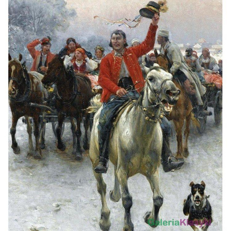 Orszak weselny - Alfred Kowalski-Wierusz