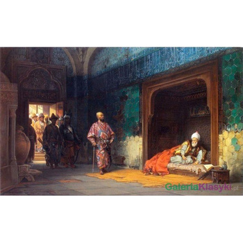 Reprodukcja obrazu: Sułtan Bajazyt w niewoli u Timura - Stanisław Chlebowski