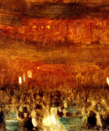 "Wnętrze teatru Alhambra, Londyn, 1900" Arthura Hackera – Reprodukcja