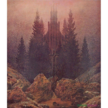 Reprodukcja obrazu: Krzyż w lesie - Caspar David Friedrich﻿