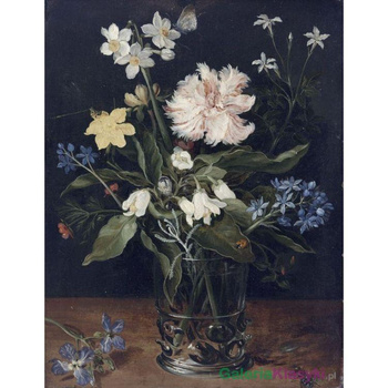 Martwa natura z kwiatami w szkle - Jan Brueghel Starszy