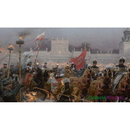 Wyjazd z Wilanowa Jana III i Marysieńki Sobieskich - Józef Brandt