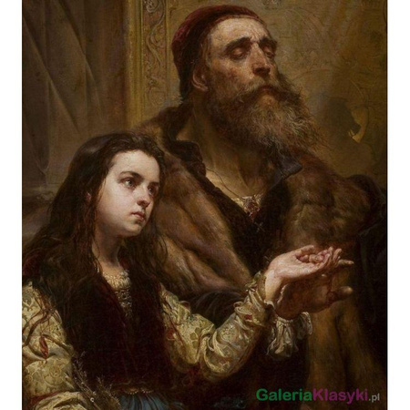 Ociemniały Wit Stwosz z wnuczką - Jan Matejko