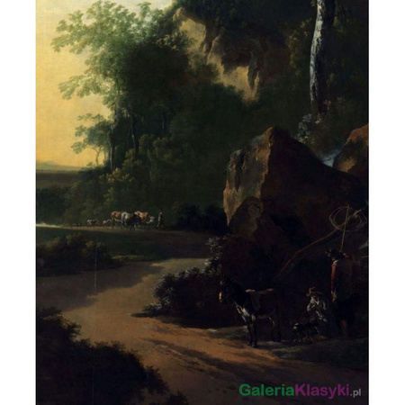 "Krajobraz z poławiaczami krabów" - Adam Pynacker